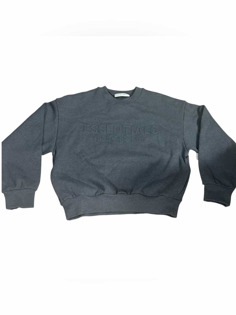 Fear of God Essentials Crewneck Sweatshirt — Charcoal Gray-size S